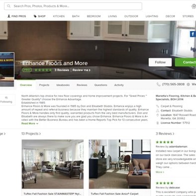 Enhance Floors & More in Marietta, GA uses houzz